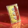 Adesivos adesivos personalizados de ouro puro 2mg para celulares para o Ano da Ovelha, cartões dourados para prosperidade, brindes promocionais festivos