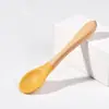 Cuchara Tenedor de silicona transfronteriza Vajilla infantil Cuchara para suplementos alimenticios de entrenamiento para bebés Cuchara para alimentar al bebé Tenedor Cuchara con mango de madera para niños pequeños