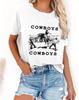 Camiseta ajustada de manga corta con estampado abstracto en contraste de colores básicos, estilo europeo y americano, moda de comercio exterior transfronterizo, top informal para mujer