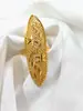 Venda transfronteiriça anel feminino flor de ouro 24k requintado não desbota design de nicho Oriente Médio Dubai temperamento atacado