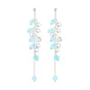 Pendientes Largos de Borla con Perla y Circonita de Aguja de Plata S925, Lujo Ligero, Moda de Nicho, Temperamento Dulce de Alta Gama para Mujer