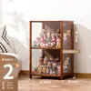 Vitrina Iluminada Hecha a Mano, Soporte de Exhibición de Acrílico, Vitrina Transparente a Prueba de Polvo para Modelos de Juguete, Adornos de Bloques de Construcción, Caja de Exhibición para Cajas Sorpresa