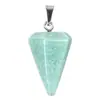 Colgante de péndulo de cristal natural, Piedra energética facetada de punta única, Piedras en bruto de amatista y cristal blanco, Venta al por mayor de fábrica