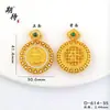 Esperando accesorios DIY de oro francés antiguo de Vietnam Zakilam Huang Caishen diamante Guanyin colgante redondo de boutique