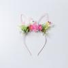 Amazon transfronterizo nuevo Pascua gato cabeza de flor europea y americana moda mujer flor artificial conejo de peluche diadema