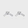 SHIAI estilo coreano nuevos aretes de tuerca anudados de plata esterlina S925, aretes de plata esterlina modernos, de nicho, simples, de alta gama y combinables