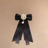 Corbatín lazo decorativo para mujer estilo Chanel broche estilo coreano para mujer con cordones estilo universitario cuello flor pin accesorios