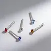 Suministro de Joyería de Comercio Exterior Transfronterizo Europeo y Americano: 60 Cajas de Tachuelas para Nariz de Acero Inoxidable de 2 mm para Piercings Faciales y Corporales