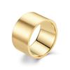 Moda Europea y Americana Anillo de Acero de Titanio Ultra Ancho de 12 mm para Hombres Apertura Lisa Anillo de Pareja de Acero Inoxidable Joyería de Exportación