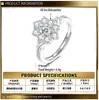 Anillo de Plata S925 para Mujer, Estilo Coreano, Anillo de Dedo de Girasol de Moda, Anillo de Diamante Elegante, Joyería al por Mayor del Fabricante