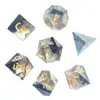 Dados de Resina Jogo de Mesa DND Dungeons & Dragons COC Roleplaying TRPG Cthulhu Poliédricos D4-D20 Conjunto de 7 Peças