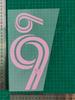Ropa para Niños Colección Rosa de la Liga Mayor Número de Jersey Letra Número de Jersey Transferencia de Calor Pegatina de Transferencia de Calor para Jersey