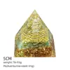 Pirâmide de Cristal Natural 5cm Estilo Europeu e Americano Decoração de Mesa para Casa e Escritório Ornamento de Pirâmide de Resina para Yoga Meditação