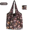 Nueva Bolsa de Compras de Poliéster de Gran Capacidad Supermercado Compras de Comestibles Plegable Bolso Listo Hecho Moda Ecológica Bolso de Mano Estampado