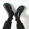 Botas Martin de Suela Gruesa Estilo Británico para Hombre, Botas Chelsea, Zapatos de Cuero de Caña Alta Tendencia en Negro