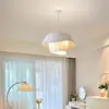 Candelabro de tela medieval francesa estilo ins nórdico diseñador simple moderno lámpara de dormitorio principal lámpara de dormitorio lámpara principal de sala de estar