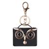 Bolsa para Auriculares con Tachuelas de Imitación de Cuero Transfronteriza, Mini Bolsa para Monedas de Búho, Bolsa con Llavero, Regalo de Vacaciones en Stock