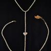 Accesorio de Cadena para el Pecho con Forma de Corazón Personalizado con Pedrería Estilo Europeo y Americano, Cadena Corporal Sexy para Bikini Completamente Cubierta de Pedrería Brillante para Mujeres