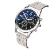 Ventas Directas de Fábrica Reloj de Pulsera de Acero de Tres Ojos con Cristal de Luz Azul Colorido Reloj de Cuarzo para Hombre Regalo Reloj para Hombre al Por Mayor