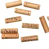 Madeira de Pessegueiro Antiga Quatro Vias Riqueza, Paz e Alegria Conjunto de Duas Peças DIY Acessórios para Joias de Contas Budistas Pulseira Pingente Artigo