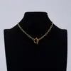 Cadena de Clavícula Cruzada Europea y Americana Transfronteriza, No se Desvanece, Hipoalergénica, Collar Estilo Europeo y Americano, Collar con Colgante para Hombre y Mujer