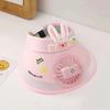 Chapéu de proteção solar infantil com ventilador e carregador para meninos e meninas, chapéu de proteção UV para o verão, chapéu de sol com tampa vazia, desenho animado, atacado