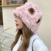 Gorro de punto de pelo de conejo estilo chino invierno Nuevo Moda Nacional sombrero de león cálido sombrero de pescador cara linda mirando sombrero de cabeza de tigre pequeño