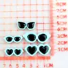 Accesorios Redondos de Resina para Manualidades para Tocados, Gafas, Fundas de Teléfono, Piezas de Resina en Forma de Corazón, Pegamento de Crema y Materiales para Zapatos Crocs