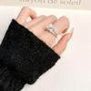 Anillo Cerrado Estrella de Cinco Puntas Zircón Perla Anillo Elegante Anillo Niche para Mujer Lujo Accesible de Alta Gama Moda Anillo para Dedo Índice Moda