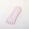 Meias Invisíveis para Mulheres Verão Invisíveis Antiderrapantes Sem Mostra Cinco Dedos Meias de Malha Respiráveis Meia Curta com Dedos Separados Verão Feminino com Dedos Separados