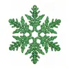 Decoraciones Navideñas 10cm Copos de Nieve, Copos de Nieve con Polvo de Plástico, Colgantes de Copo de Nieve Huecos para Decoración de Árbol de Navidad
