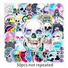 50 calaveras graffiti personalidad transfronterizo láser tendencia genial creativo DIY monopatín equipaje pegatinas impermeables