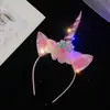 Puesto de Diademas en Mercado Nocturno Accesorios para el Cabello Diadema Luminosa Infantil Empujar Tarjeta de Unicornio Lugar Escénico Productos Populares