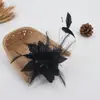 Directo de fábrica europeo y americano tocado de plumas nuevo tipo trémolo flor de seda exquisitos accesorios de vestimenta adornos de corsage Phalaenopsis