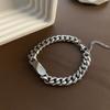 Collar de Cadena Cubana de Acero de Titanio que No se Desvanece para Mujer Collar de Marca de Moda para Mujer Cadena de Clavícula Hip-Hop Elegante para la Calle Tendencia de Cadena de Clavícula Europea y Americana