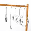S gancho acessórios de loja de roupas gancho acrílico transparente cabide de cristal cachecol círculo meias clipe gancho longo