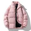 Chaqueta de Algodón con Plumas de Marca de Moda para Hombre Invierno Tallas Grandes Ropa para Hombres Gordos Chaqueta de Algodón Engrosada A prueba de Viento Corta con Cuello Alto Chaqueta de Algodón