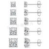 Pendientes Cuadrados de Moda Europea y Americana Súper Brillantes de Circonita, Acero Inoxidable 316 Incrustados de Diamantes, Pendientes de Lujo Ligero de Venta Caliente Transfronteriza