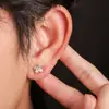 Brincos de Argola Cruzados com Pedras Inteiras Europeus e Americanos para Homens, Brincos da Moda Populares Frescos para Mulheres, Acessórios de Luxo Leve de Alta Qualidade