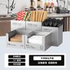 Portavasos de Acero Inoxidable para Tienda de Té con Leche, Soporte para Vasos de Bar de Café, Caja de Almacenamiento de Pajitas, Portavasos Desechables de Papel, Blanco, Estante de Almacenamiento Comercial