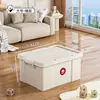 Caja de Almacenamiento Extra Grande de Gran Capacidad para Uso Doméstico, Ropa, Colchas, Apilable, Tapa Abatible, Caja Organizadora para Juguetes, Snacks