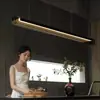 Luminária Pendente para Restaurante Suspensa Levantável Estilo Italiano Luxo Leve Sensação de Alto Padrão Bancada de Ilha Bancada de Bar Tira Longa Linear Lâmpada de Vidro para Mesa de Jantar