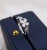 Anillo de autodisciplina con flor de cuatro hojas para mujer, ligero, lujoso, nicho, exquisita pulsera de moda, apertura distintiva, anillo ajustable para todo tipo de dedos.