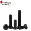 Tornillos de Cabeza Redonda Cruzada de Acero Inoxidable 304 Estándar de Guangdong Tornillos de Cabeza Plana Galvanizados en Negro M2M3M4M5M6M8