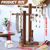 Soporte de Exhibición de Anillos de Béisbol de Madera para Escritorio Transfronterizo Estante de Almacenamiento de Collares de Goteo de Softball Soporte de Exhibición de Anillos de Campeonato