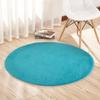 Alfombra Redonda Rosa Pelo de Seda Corto Monocromática Sala de Estar Mesa de Centro Dormitorio Mesita de Noche Cesta Colgante Silla Giratoria Cojín Alfombra de Piso Tapete de Puerta