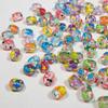 Cuentas pintadas a mano, bricolaje, con forma de azufaifo, accesorios de joyería hechos a mano, agujero recto, color de dibujos animados, linda pulsera de verano, collar de cuentas
