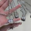 Collar de tesoro de diamantes de múltiples capas de amor dividido para mujer, temperamento dulce y cool, diseño ins, cadena de clavícula para chica hot