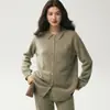 26 Nueva Colección Otoño/Invierno: Cárdigan de Punto de Cachemira para Mujer con Cuello Polo, Corte Holgado, Efecto Adelgazante, Conjunto de Suéter de Punto