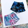 Shorts Esportivos Americanos Novos Tendência Estampa de Letras Rua Hip-Hop Cintura Elástica Marca Tendência Soltos Casuais Calças de Cinco Pontos